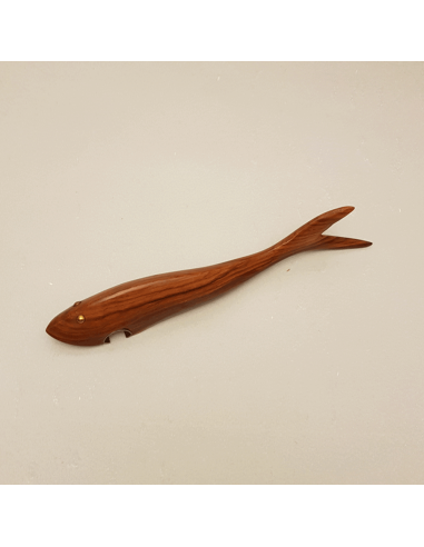 Shark, teak bottle opener